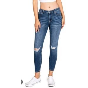 AG Adriano Goldschmied Farrah High Rise Skinny Ankle Jeans – 25R – Distressed
